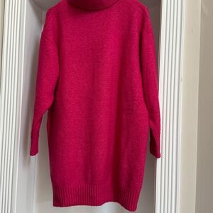 Mango Vibrant Pink Turtleneck Sweater
